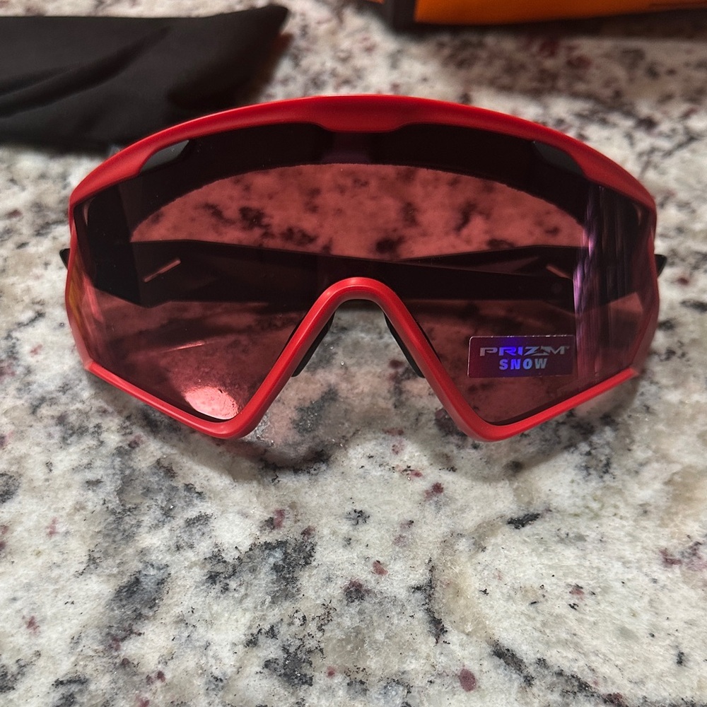 Oakley Red and Black Sports Sunglasses